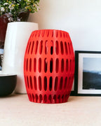 Capsule Lattice 3D Printed Vase | Modern Oval Slotted Decor