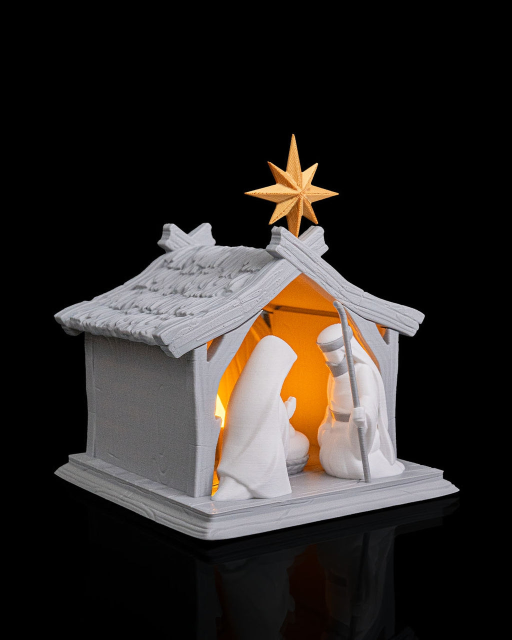 3D Printed LED Lit Nativity Scene | Modern Christmas Home Decor