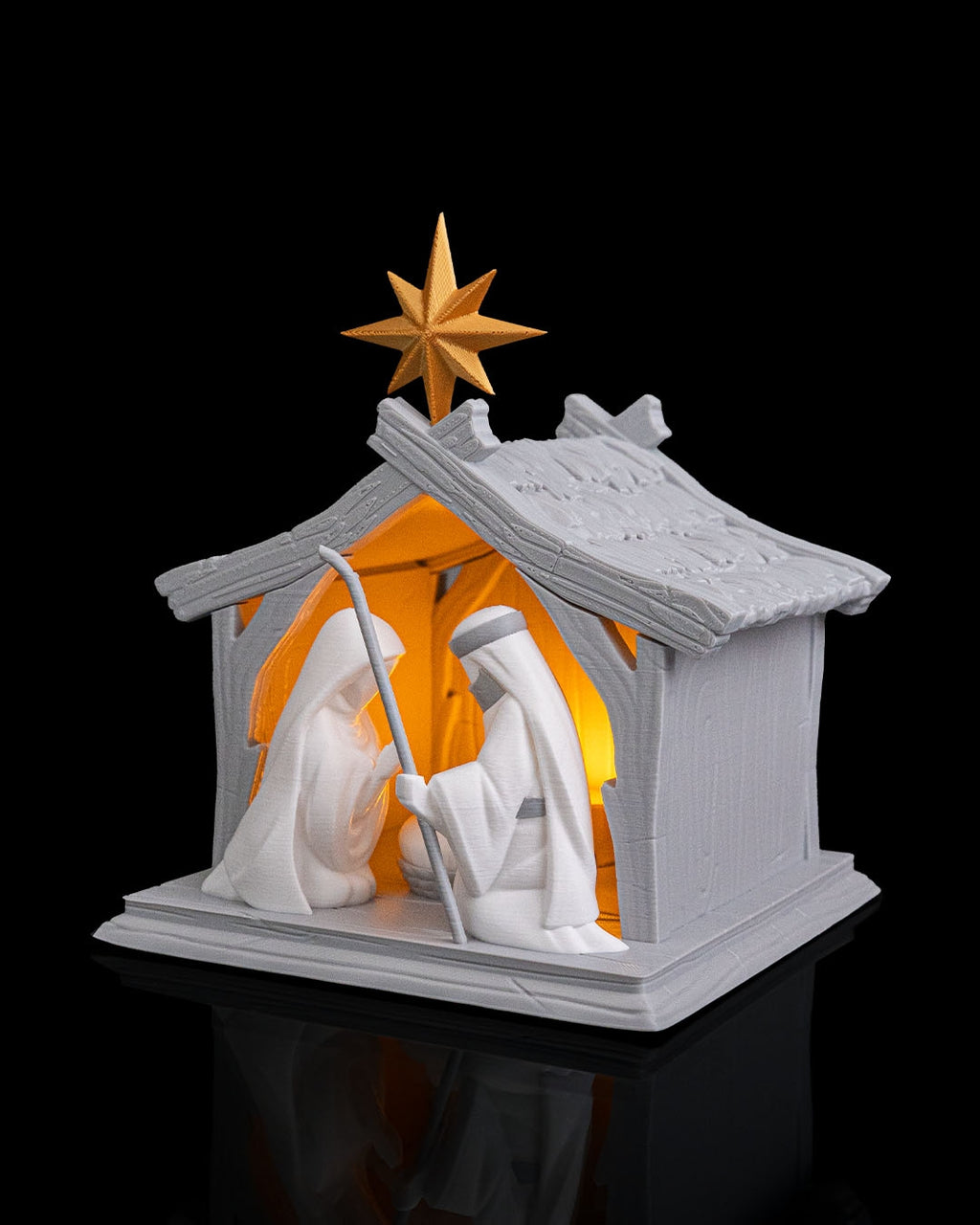 3D Printed LED Lit Nativity Scene | Modern Christmas Home Decor