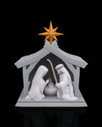3D Printed LED Lit Nativity Scene | Modern Christmas Home Decor