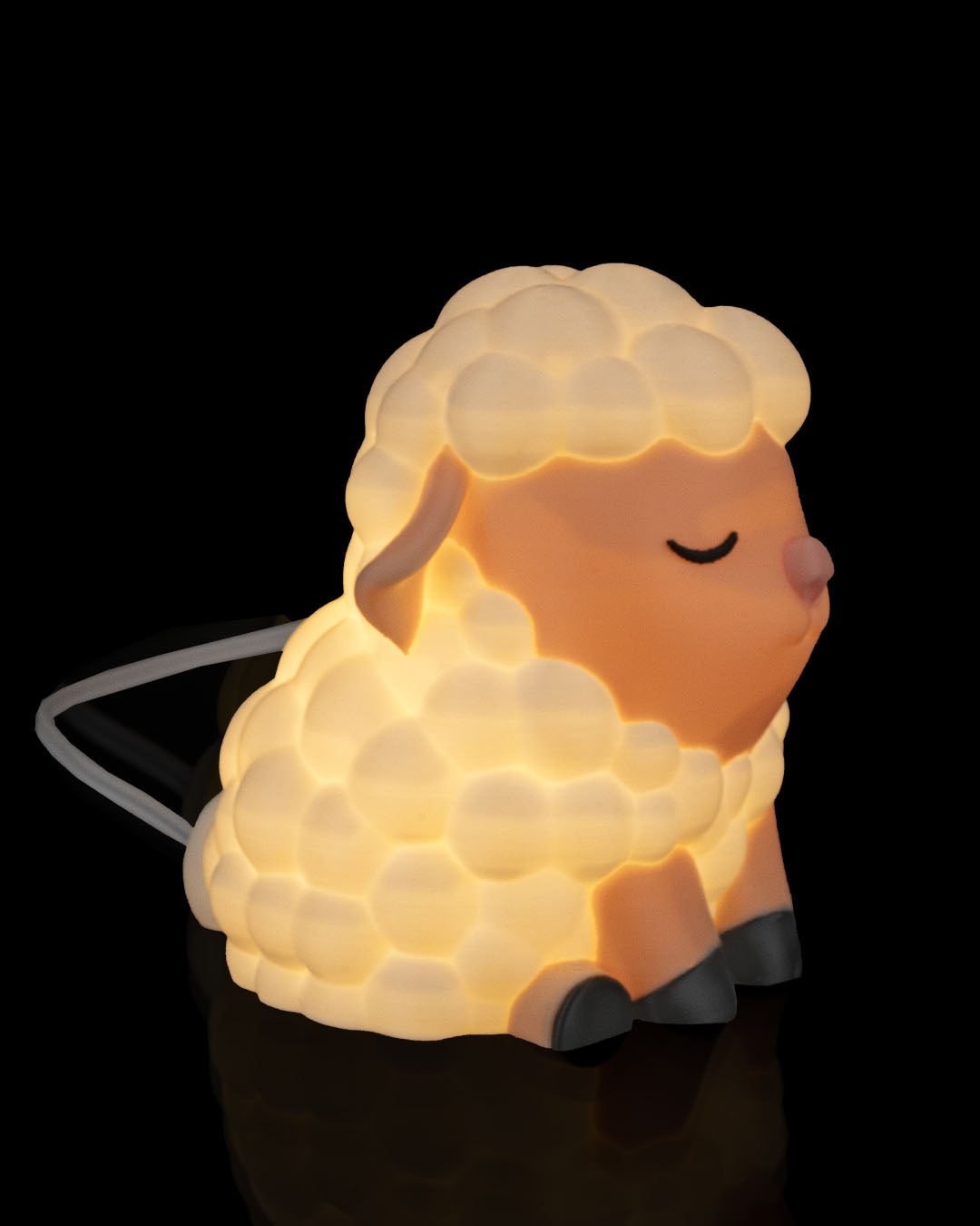 Dreaming Ewe Night Light | Cozy 3D Printed Sheep Table Lamp