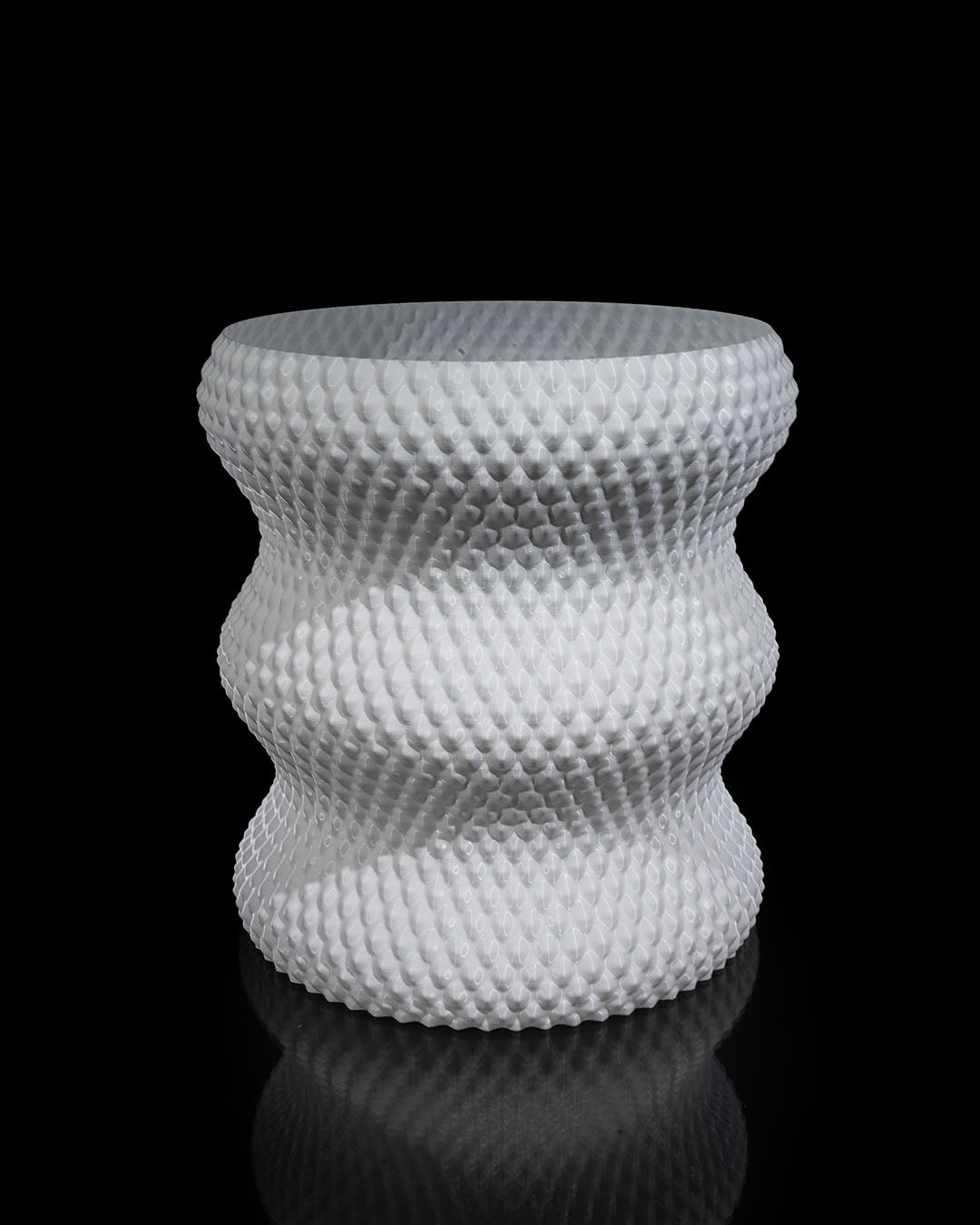 Diamond Wave 3D Printed Planter | Modern Indoor/Outdoor Pot