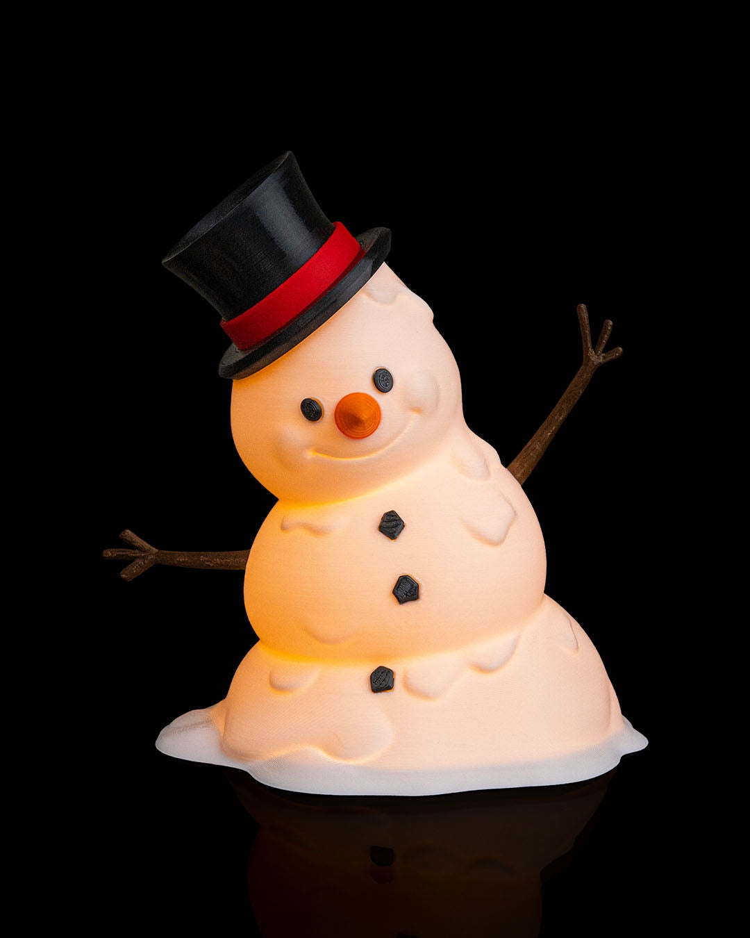 Happy Snowman – 3D Printed Christmas Snowman Lamp | Festive Home Décor & Holiday Gift