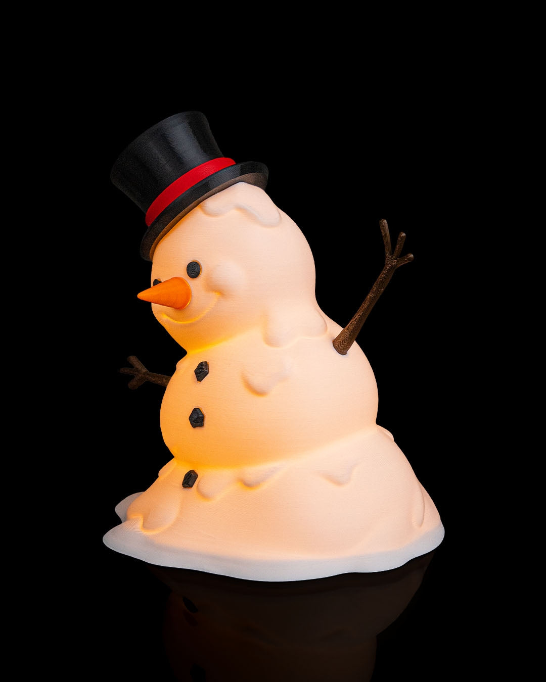 Happy Snowman – 3D Printed Christmas Snowman Lamp | Festive Home Décor & Holiday Gift