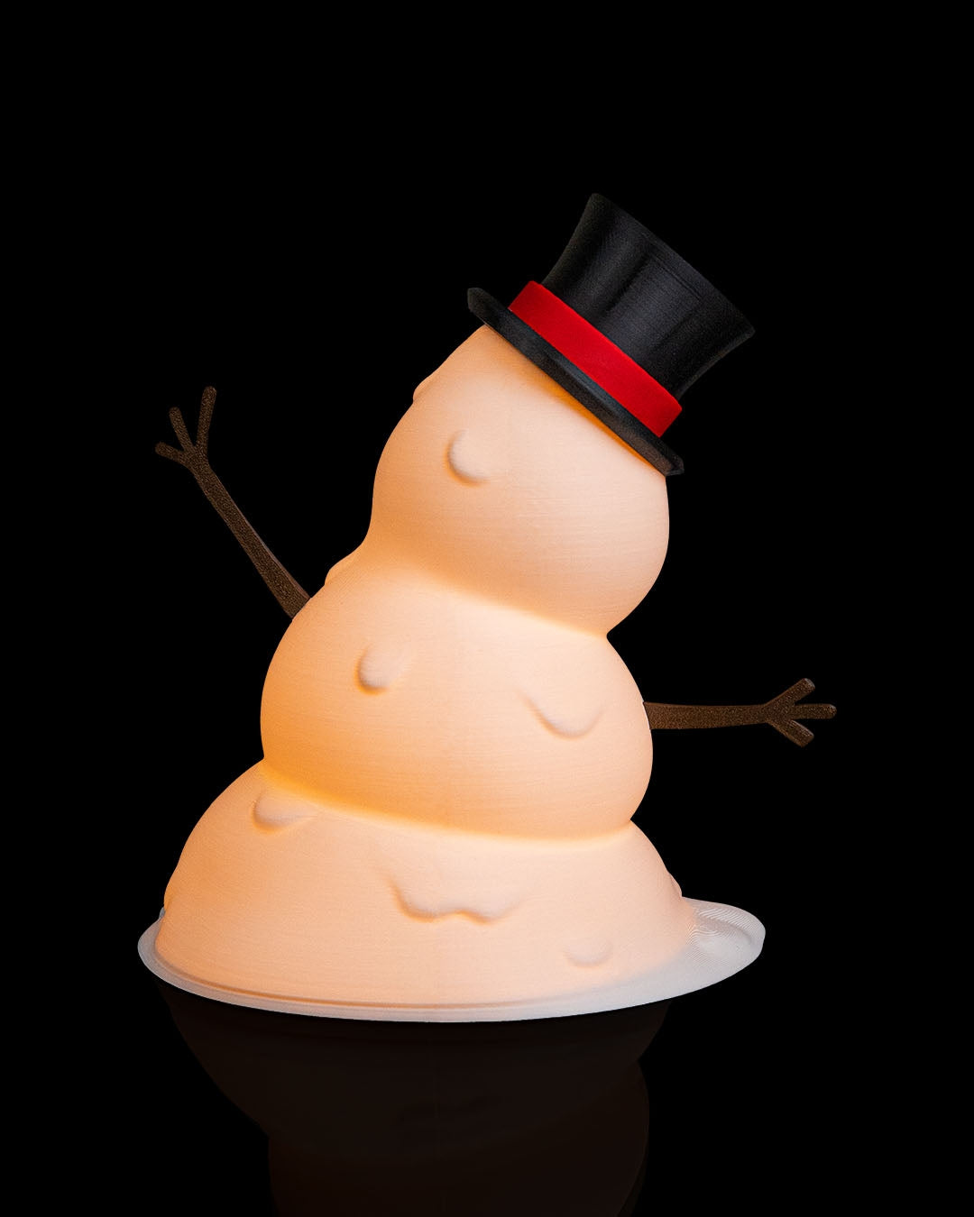 Happy Snowman – 3D Printed Christmas Snowman Lamp | Festive Home Décor & Holiday Gift