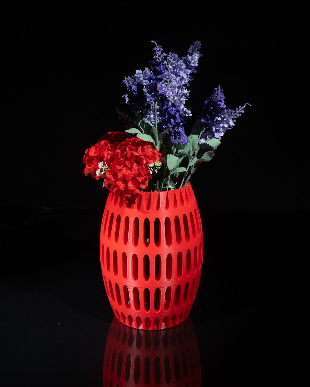 Capsule Lattice 3D Printed Vase | Modern Oval Slotted Decor