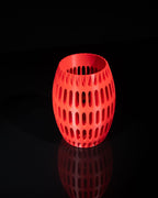 Capsule Lattice 3D Printed Vase | Modern Oval Slotted Decor