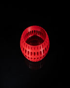 Capsule Lattice 3D Printed Vase | Modern Oval Slotted Decor