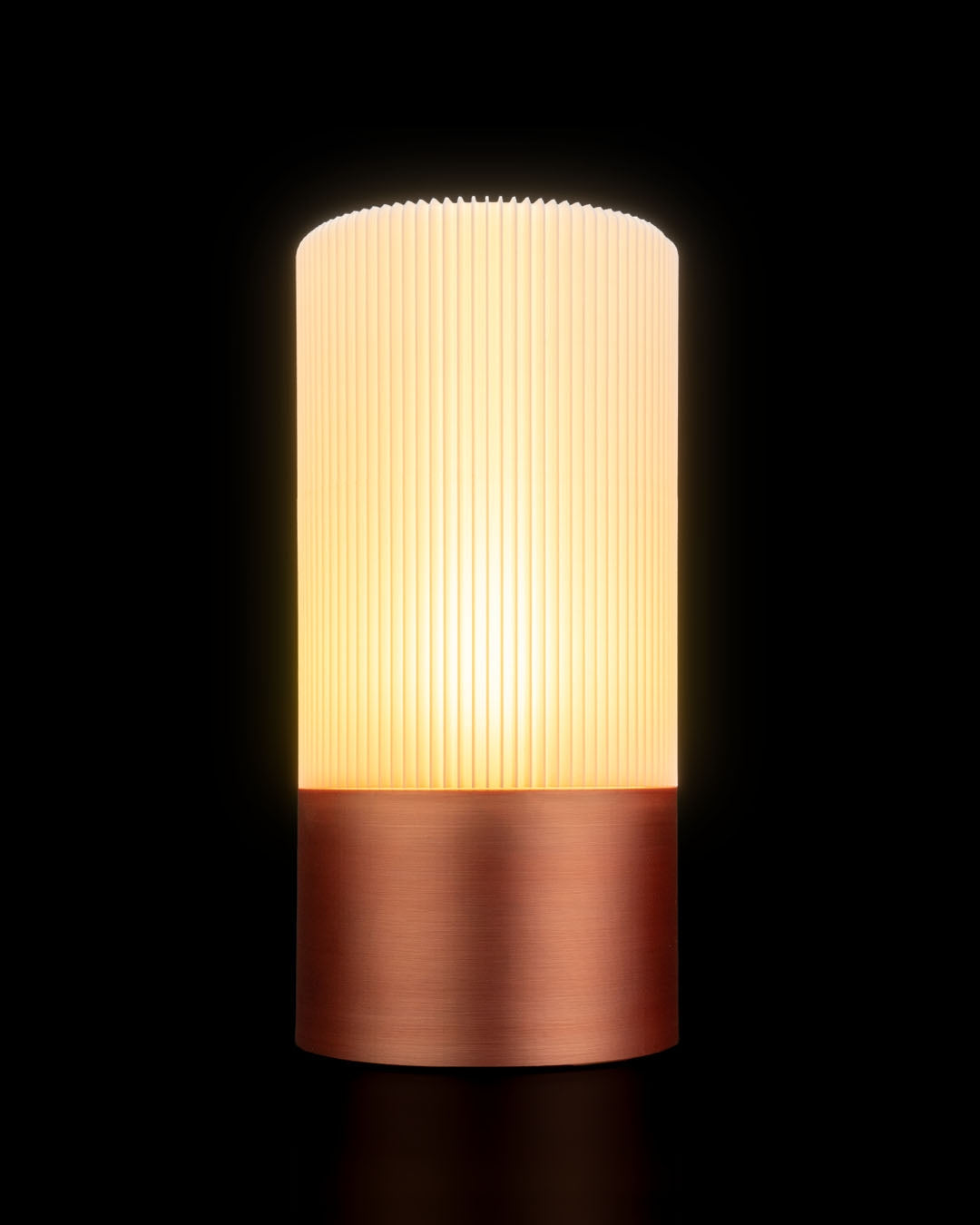 Modern Fluted Table Lamp | Elegant Ambient Warm Light | 3D Printed Polymer