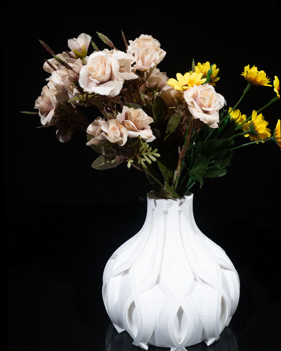 Petal Bloom 3D Printed Vase | Contemporary Floral Accent Decor