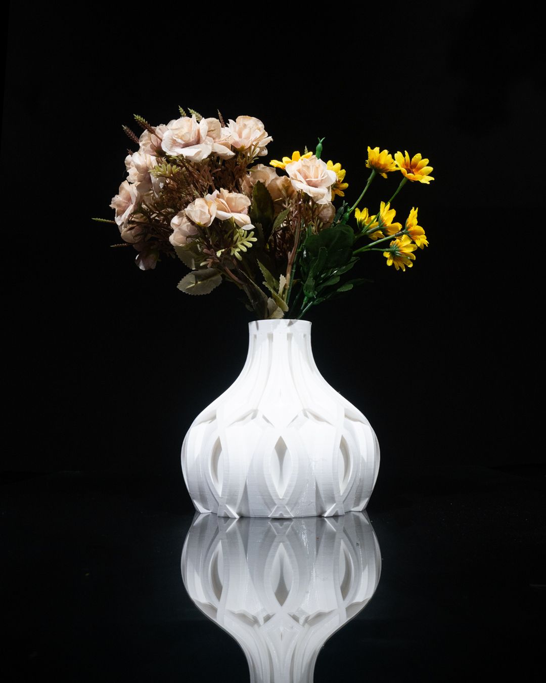 Petal Bloom 3D Printed Vase | Contemporary Floral Accent Decor