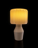 Chevron Column 3D Printed Table Lamp | Minimalist Textured Ambient Light