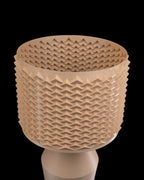 Chevron Column 3D Printed Table Lamp | Minimalist Textured Ambient Light