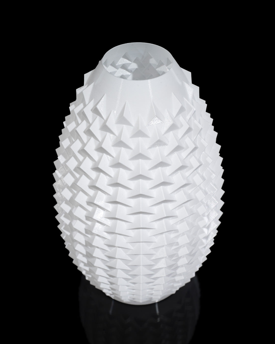 Geometric 3D Printed Texture Vase | Modern Indoor Decor Accent |