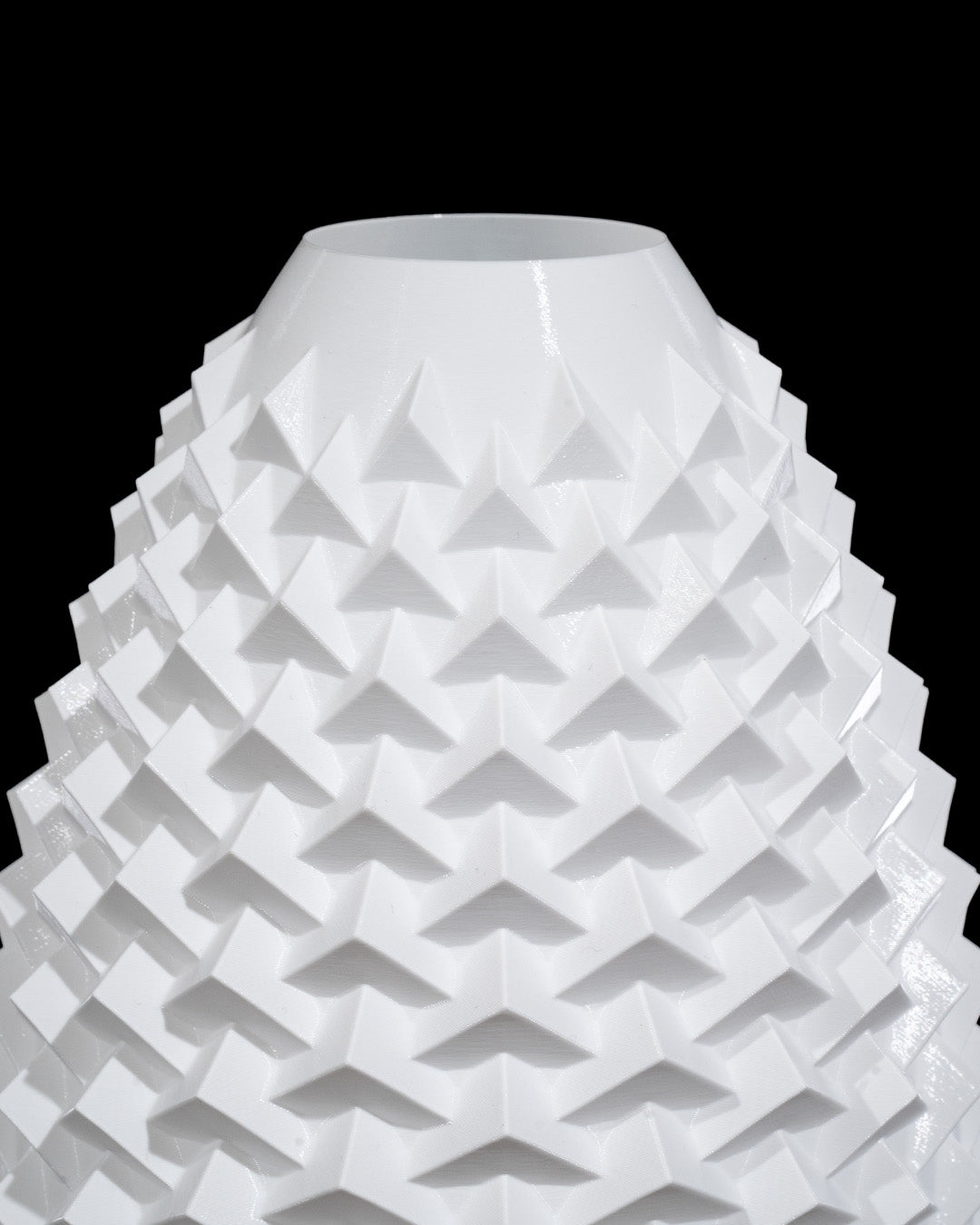 Geometric 3D Printed Texture Vase | Modern Indoor Decor Accent |