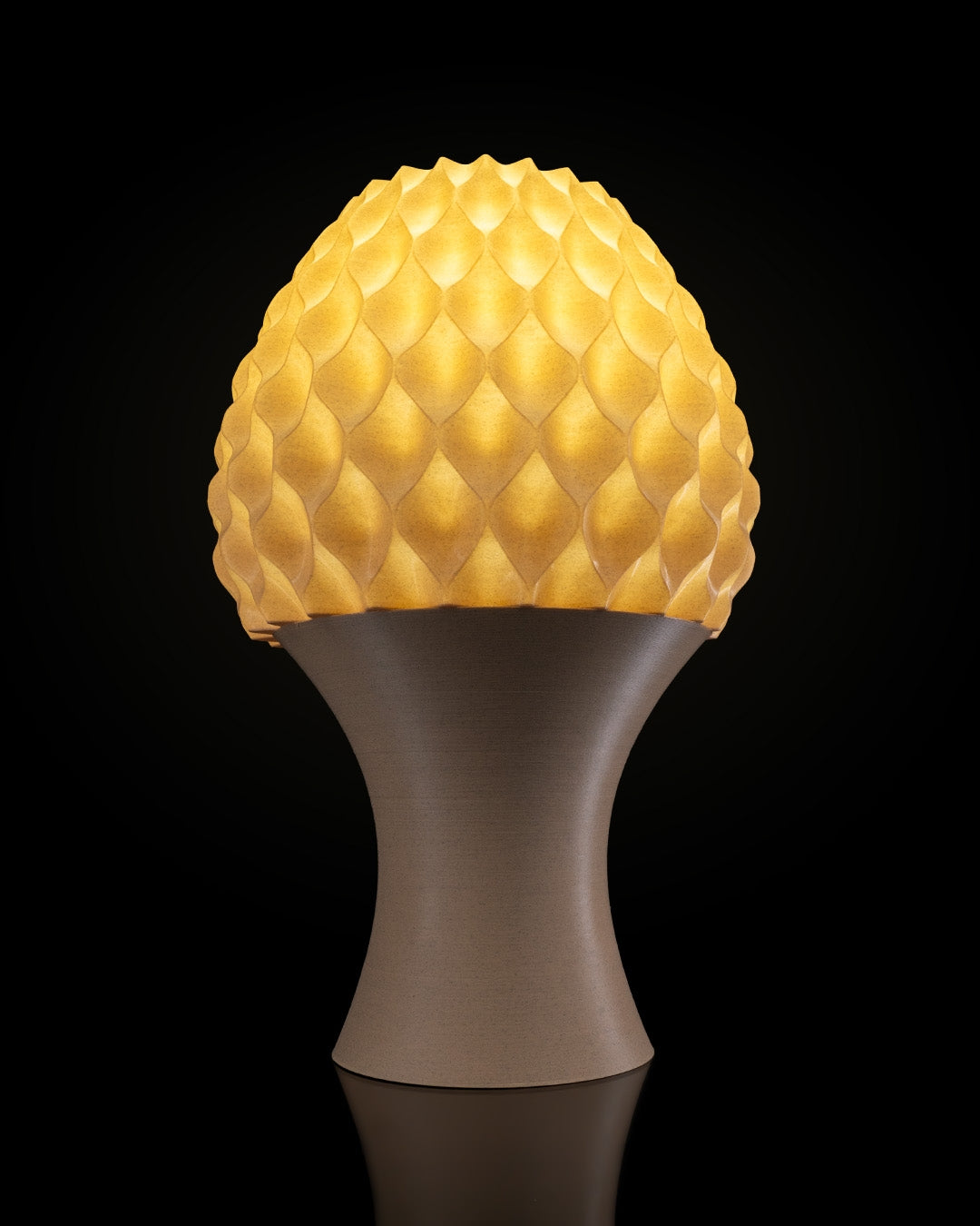Pinecone Glow 3D Printed Table Lamp | Sculptural Ambient Light