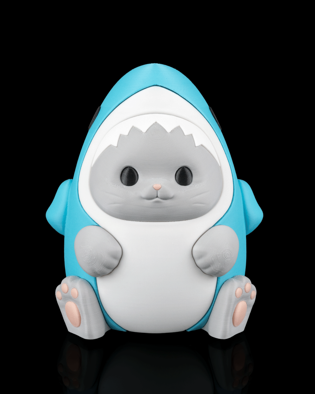 Shark Cat Charm, Keeps Your Room Warm | LED 3D Printed Table Lamp