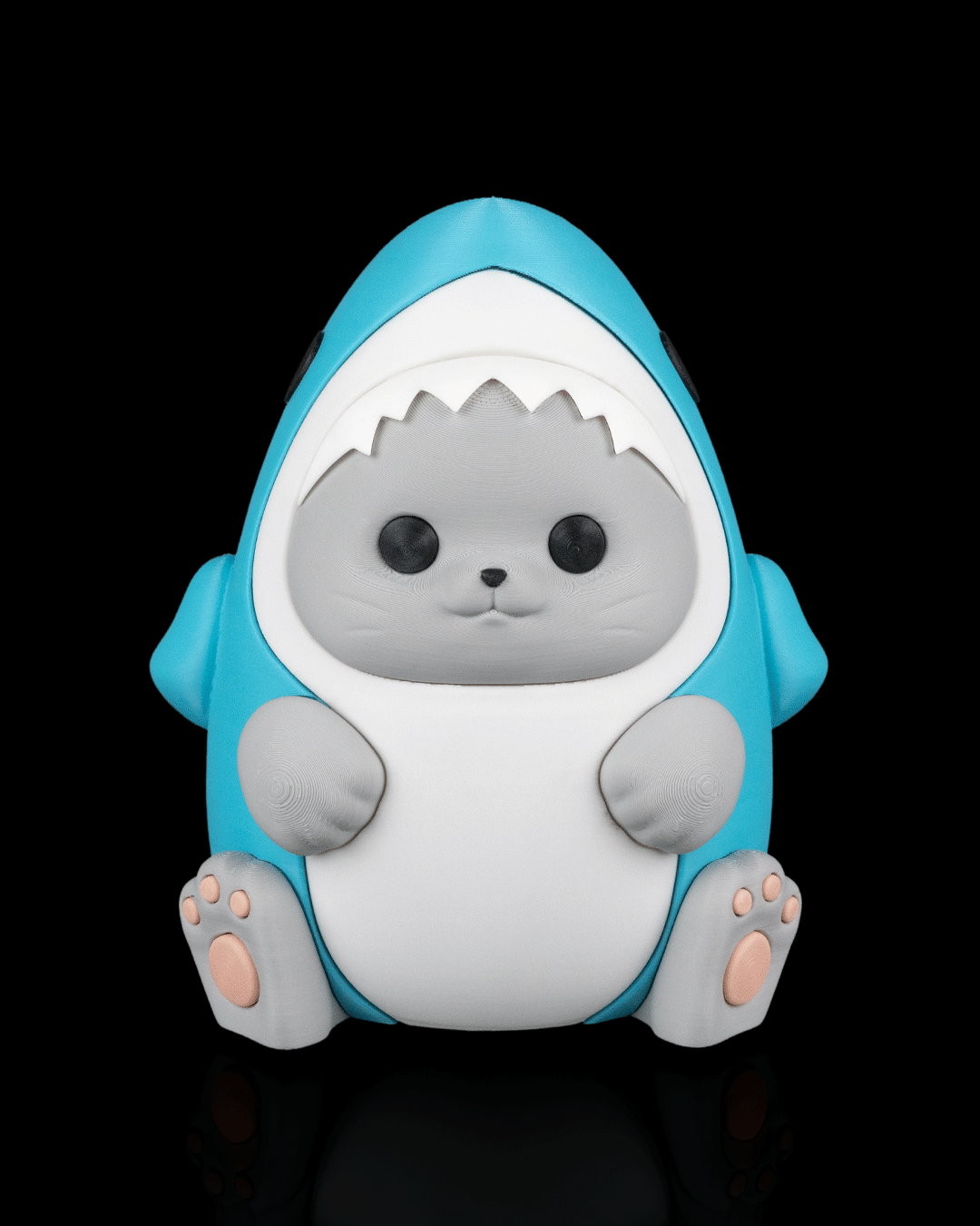 Shark Cat Charm, Keeps Your Room Warm | LED 3D Printed Table Lamp