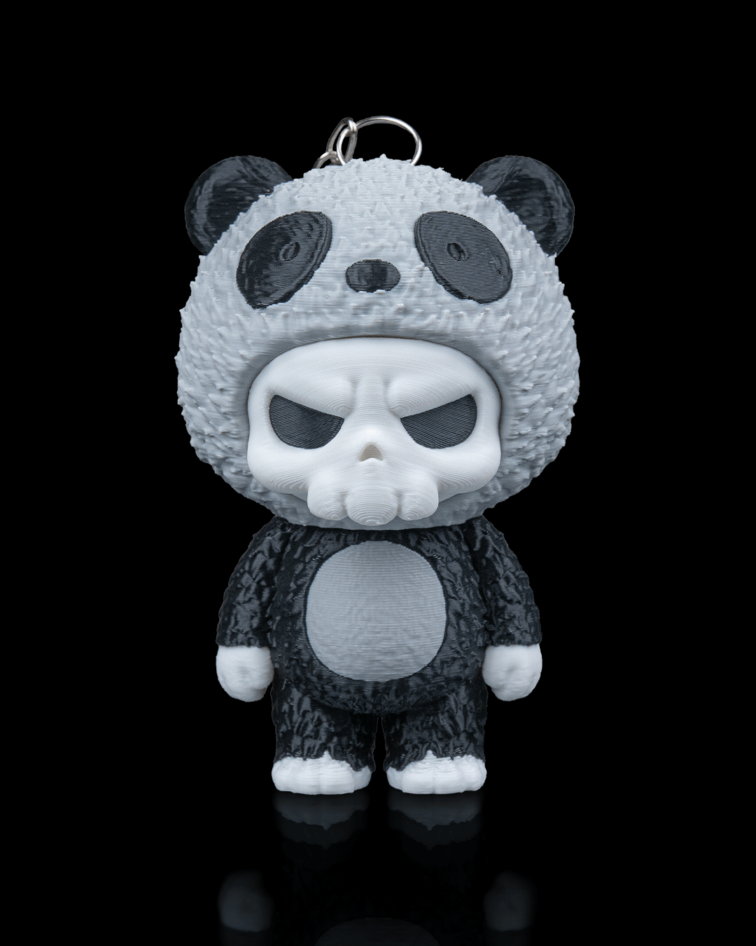 Skubbies Babuu Keychain – Panda Skull Collectible Figure | 3D Printed Character Toy