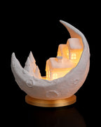 3D Printed Moon Table Lamp | Village Design Night Light
