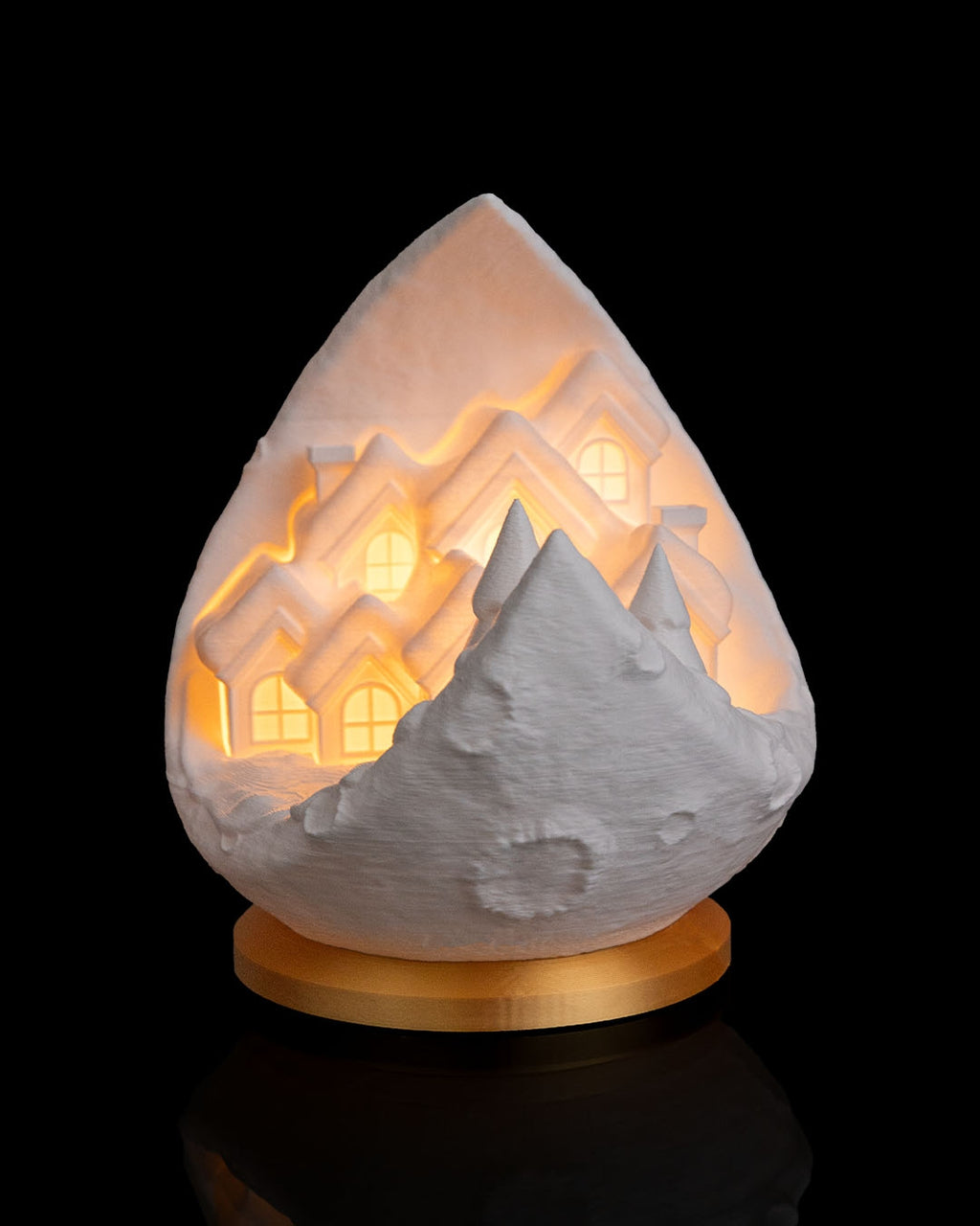 3D Printed Moon Table Lamp | Village Design Night Light