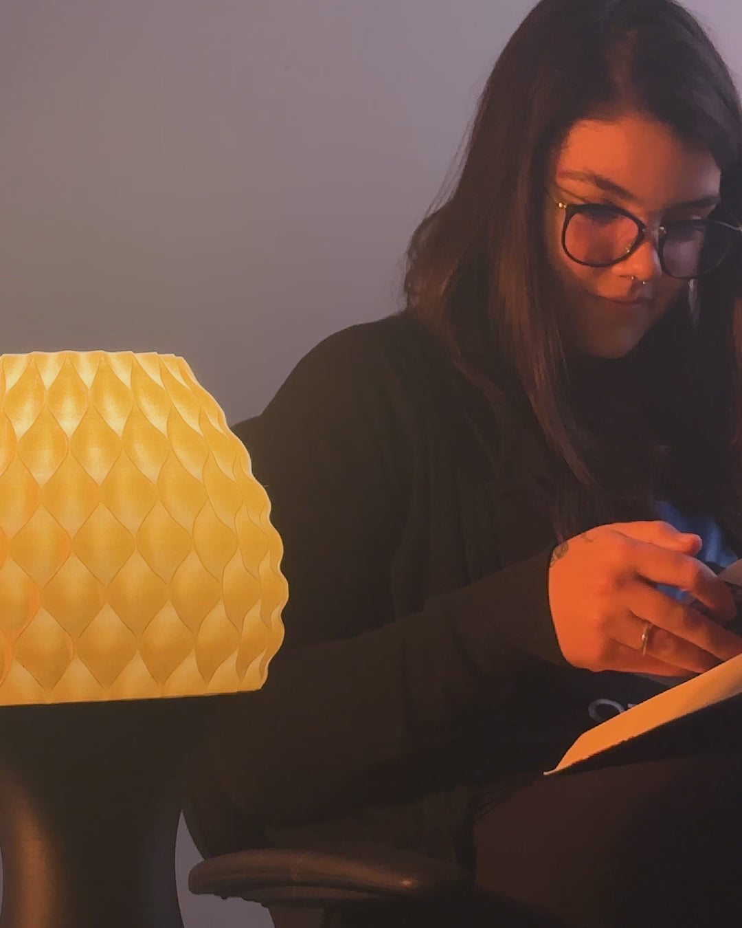 Pinecone Glow 3D Printed Table Lamp | Sculptural Ambient Light