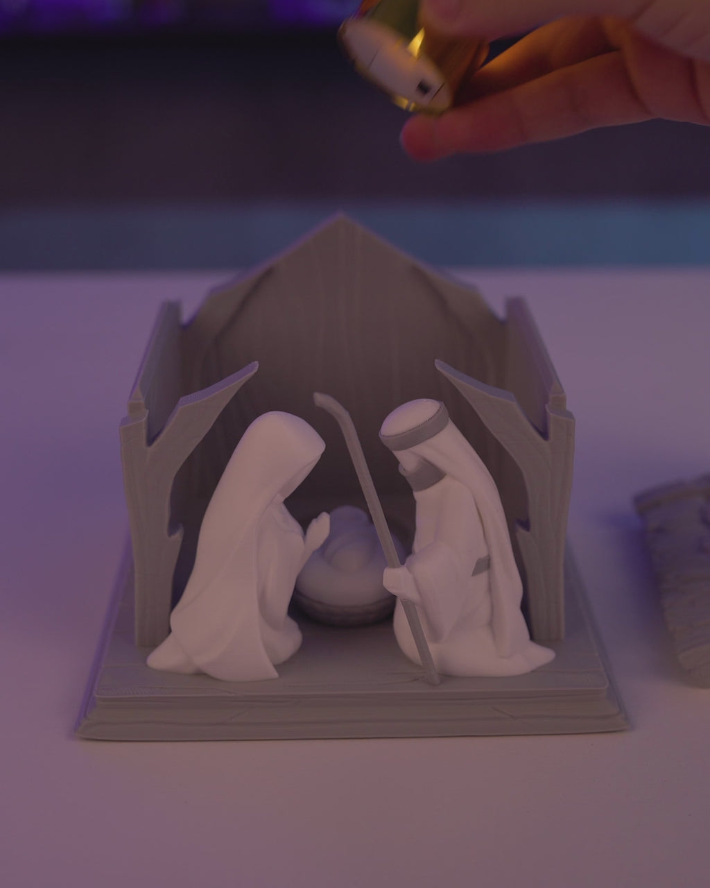 3D Printed LED Lit Nativity Scene | Modern Christmas Home Decor