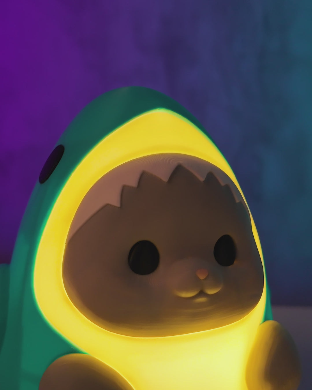 Shark Cat Charm, Keeps Your Room Warm | LED 3D Printed Table Lamp