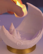 3D Printed Moon Table Lamp | Village Design Night Light