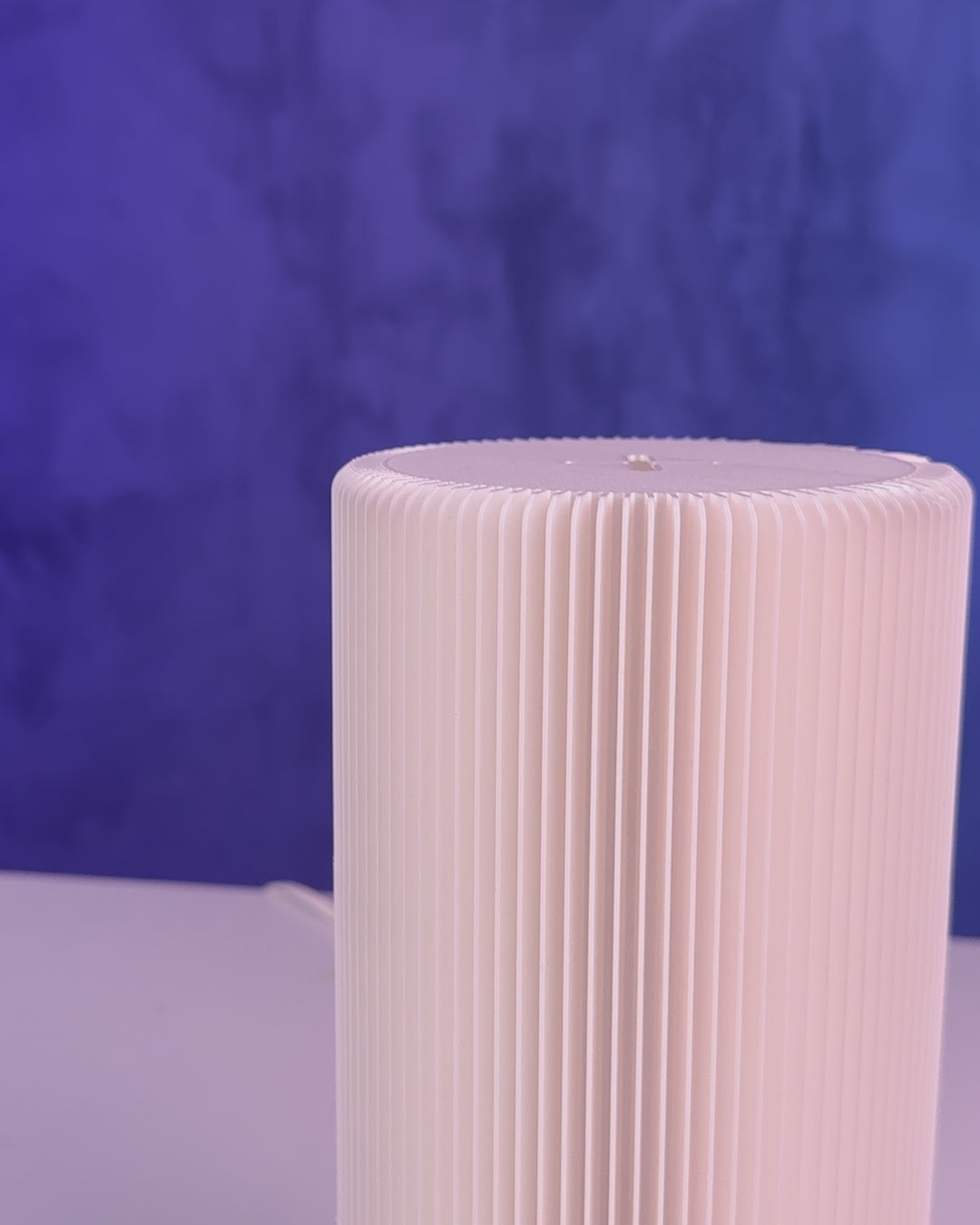 Modern Fluted Table Lamp | Elegant Ambient Warm Light | 3D Printed Polymer